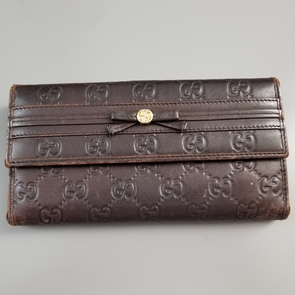 GUCCI GG Beautiful Vintage Classic Signature wallet /Italy - Picture 1 of 16